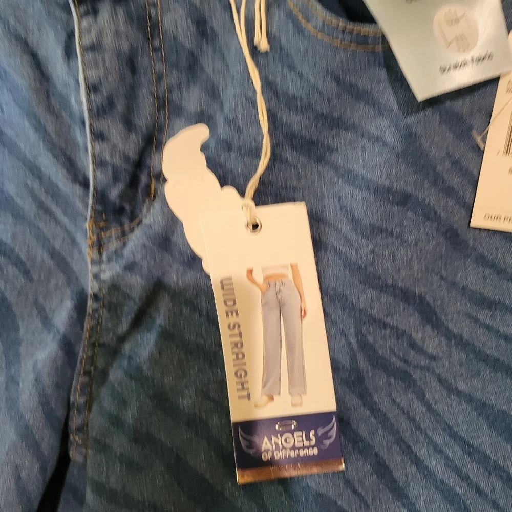 Angels Blue Zebra Print Jeans - Picture 10 of 15